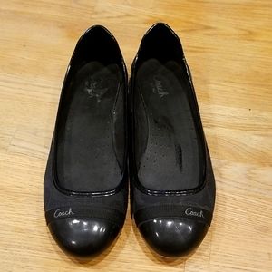 Coach black dress flats